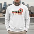 Disc Golf I'd Hit That Frisbee Golfer Retro Men Dad Men Sweatshirt
