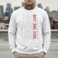 Distressed US American Flag Father Shirt Best Dad Ever Men Sweatshirt