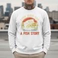 Fishing Even Jesus Had Fish Story Bass Dad Christian Men Sweatshirt