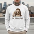 I'm Telling Dad Jesus Wearing Sunglasses Christian Fathers Men Sweatshirt I'm Telling Dad Jesus Wearing Sunglasses Christian Fathers Men Sweatshirt