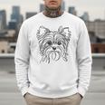 Line Art Dad Mom Dog Teecup Yorkie Men Sweatshirt