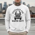 New Dad Prepared For Diaper Duty Men Sweatshirt New Dad Prepared For Diaper Duty Men Sweatshirt