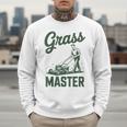 Push Lawn Mower Legend Grass Master Dad Mowing Men Sweatshirt