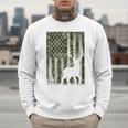 US Flag Deer Elk Buck Camoflage Hunting Hunter Dad Grandpa Men Sweatshirt