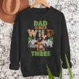 3rd Birthday Zoo Safari Jungle Dad Of The Wild And Three Men Sweatshirt