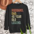 40th Birthday For Men Vintage Dad 1980 Men Sweatshirt