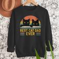 Best Cat Dad Ever Retro Style Cats Lover Men Sweatshirt