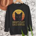 Best Cat Dad Ever Vintage Cat Daddy Fathers Day Men Sweatshirt