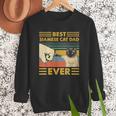 Best Siamese Cat Dad Ever Retro Vintage Sunset Men Sweatshirt
