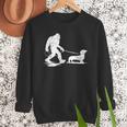 Bigfoot Walking Dachshund Tee Wiener Dog Dad Men Sweatshirt