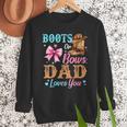 Boots Or Bows Dad Loves You Gender Reveal Daddy Men Sweatshirt
