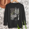 Camo US Flag Deer Elk Buck Camoflage Hunting Hunter Dad Short Sleeve Men Sweatshirt