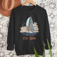 Cat Dad Vintage Catamaran Sailing Men Sweatshirt