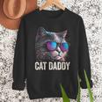 Cat Daddy Shirt Cat Sunglasses Cool Cat Dad Men Father Men Sweatshirt