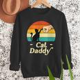 Cat Daddy Vintage Cat Lover Cat Dad Fathers Day Men Sweatshirt