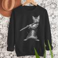 Cat Playing Flute For Cat Lover Cat Mom Cat Dad Men Sweatshirt