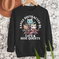 Cats Side Quest Distracted Tabletop Men Women Kids Dad Men Sweatshirt