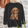 Cavapoo Breed Pet Lover Art Dog For Mom Dad Kids Men Sweatshirt