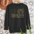 Cheer Dad Camo American Flag Cheerleader Supporter Men Sweatshirt