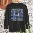 Cheer Dad Daddy Bow Sport Cheerleader Cheerleading Blue Men Sweatshirt