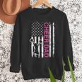 Cheer Dad Flag Pink Cheerleading Men Sweatshirt
