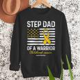 Childhood Cancer Survivor Support Step Dad Of A Warrior Men Sweatshirt