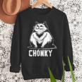 Chonk Fat And Hairy Cat Cats Kittens Dad Graphic Mom Funny Men Sweatshirt