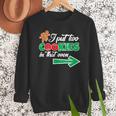 Christmas Twins Expecting Dad T-Shirt Pregnant Wife Tee Men Sweatshirt