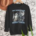 Cool Alpha Wolf Meme Don't Worry Kitten Daddy's Here Men Sweatshirt