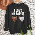 Cool Chicken Art For Men Women Dad Rooster Chicken Farmer Men Sweatshirt