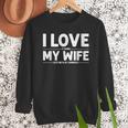 Cool Cornhole Art For Men Dad Love My Wife Husband Corn Hole Small Men Sweatshirt