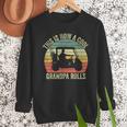 This Is How A Cool Grandpa Rolls Vintage Golf Dad Grandpa Men Sweatshirt