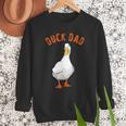 Cute Duck Dad Lover Illustration Duck Owner Men Sweatshirt