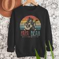 Cute Papa Bear Vintage Father's Day Retro Dad Guitar Men Sweatshirt