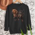 Dachshund Shirt Doxie Mom Dad Love Wiener Dog Puppy Cute Tee Men Sweatshirt