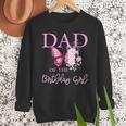 Dad 1st First Birthday Matching Family Butterfly Floral Men Sweatshirt