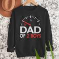 Dad Of 2 Boys Fuel Gas Gauge Father Of Two Sons Men Men Sweatshirt