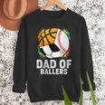 Dad Of Ballers Baseball Soccer Basketball Dad Men Sweatshirt
