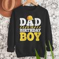 Dad Of The Birthday Boy Construction Birthday Party Hat Men Men Sweatshirt