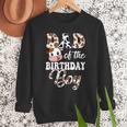 Dad Of The Birthday Boy Cow Farm 1St Birthday Boy Men Sweatshirt