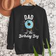 Dad Of The Birthday Boy Donut Theme Party Blue Father Men Sweatshirt