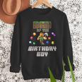 Dad Of The Birthday Boy Video Gamer Pixel Number Men Sweatshirt