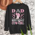 Dad Of The Birthday Cowgirl Pink Disco Rodeo Western Men Sweatshirt