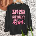 Dad Of The Birthday Girl Family Pink Coquette Bow Men Sweatshirt Dad Of The Birthday Girl Family Pink Coquette Bow Men Sweatshirt