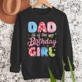 Dad Of The Birthday Girl Family Summer Beach Birthday Party Men Sweatshirt