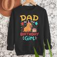 Dad Of The Birthday Girl Kids Cute Capybara Bday Family Men Sweatshirt