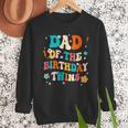 Dad Of The Birthday Twins Boys Girls Party Retro Bday Men Sweatshirt
