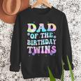 Dad Of The Birthday Twins Girls Kids Party Retro Bday Men Sweatshirt