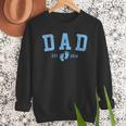 Dad Est 2026 Blue Baby Feet First Time Boy Daddy Men Sweatshirt