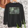 Dad Grandpa Great Grandpa Veteran Fathers Day Great Grandpa Men Sweatshirt